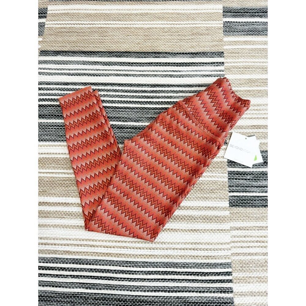 Beyond Yoga High Waist Ankle Leggings Paprika Chevon Aztec Print Skinny Leg XS